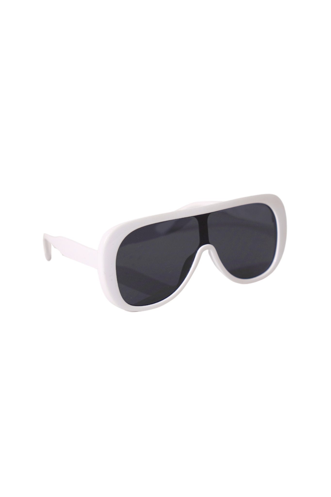 Luxe Racer Oversized White Sunglasses - TB - BondMenSunglasses