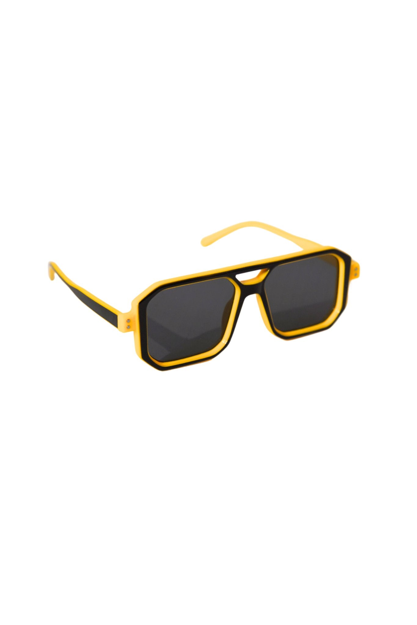 Popping Black Tint and Yellow Frame Sunglasses - TB - BondMenSunglasses