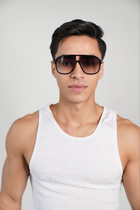 Oversized Retro Black Tint Summer Sunglasses - TB-BondMenSunglasses