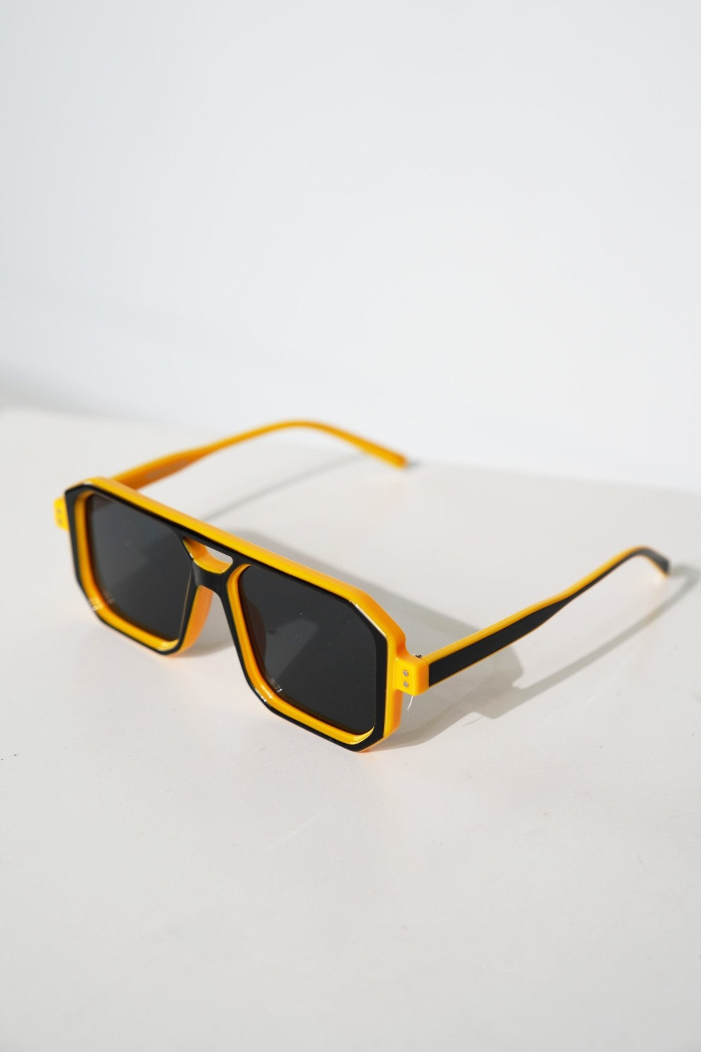 Popping Black Tint and Yellow Frame Sunglasses - TB-BondMenSunglasses